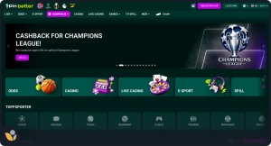 Spinbetter Casino forside