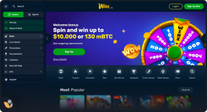 Winz Casino forside